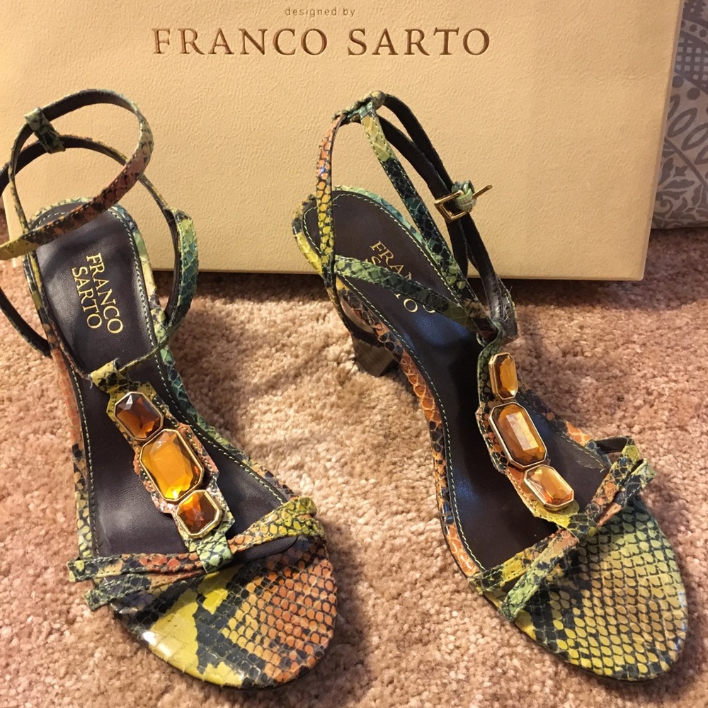 Snake print Sandals from Franco Sarto 7.5